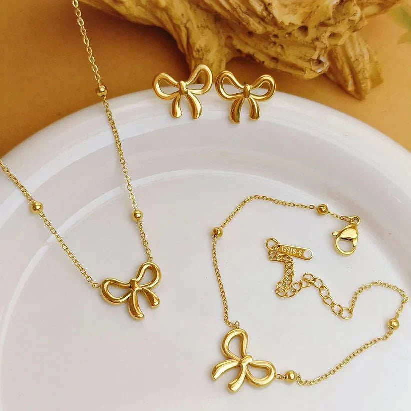 Bow Stainless Steel Set - Jewel Glimpse
