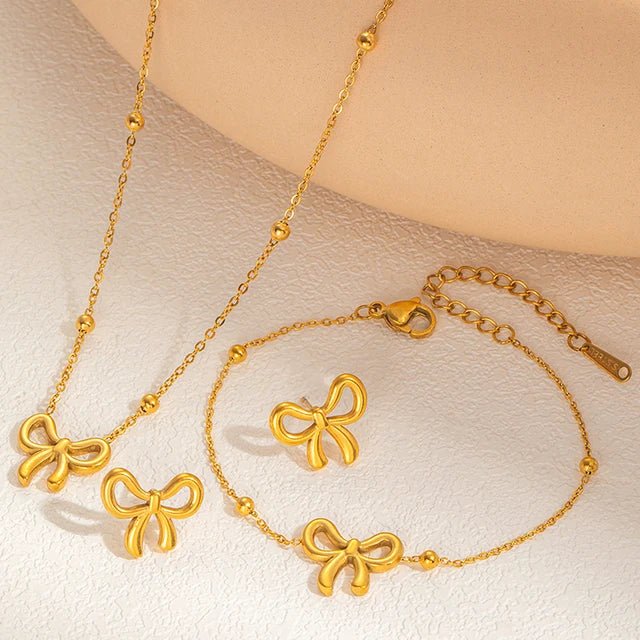 Bow Stainless Steel Set - Jewel Glimpse