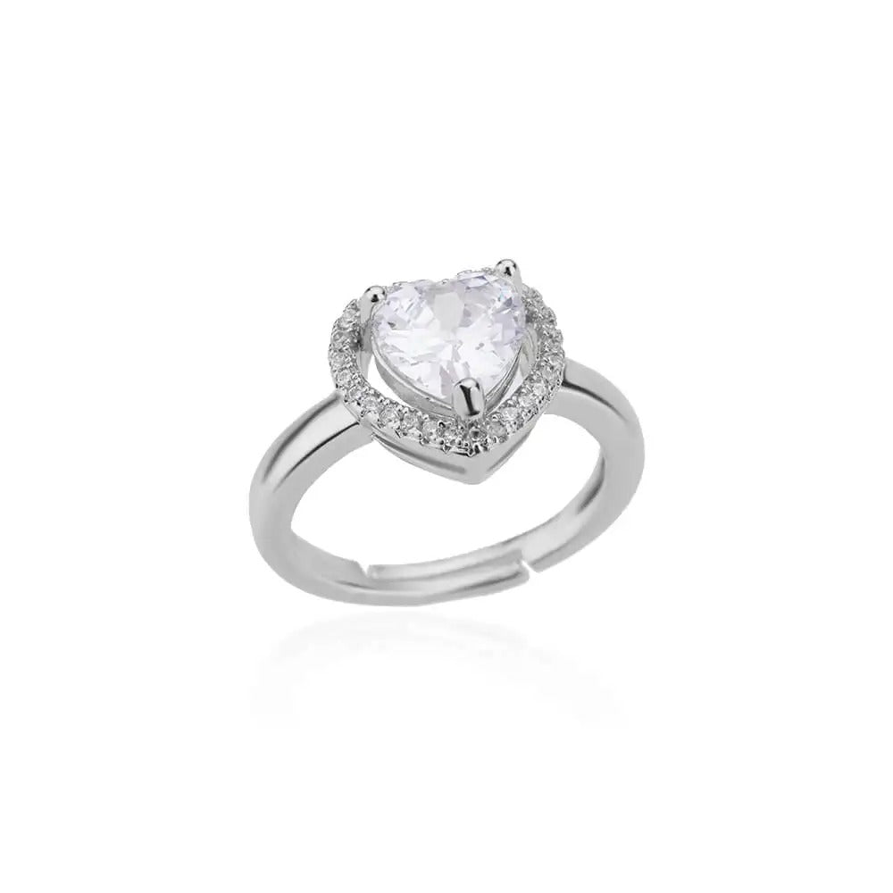 Stainless Steel Heart Rings - Jewel Glimpse